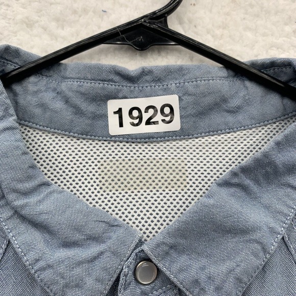 Columbia PFG Pearl Snap Shirt Mens XXL 2XL Blue Fishing Outdoors VentedFM1019 - Picture 12 of 12